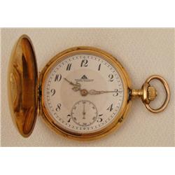 14K Gold Glashutte DUF Antique German Pocket Watch 1920