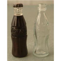 2 Coca-Cola Early Mini Coke Bottles, Lighter