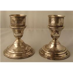 2 Preismen Sterling Silver Candle Holders Candlesticks