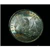 Image 2 : Wild Rainbow Banded Toning 1883-o Morgan Dollar $1 Grades Choice Uncirculated ms64