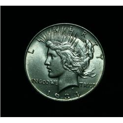 1934-d  Peace Dollar Grades Choice Uncirculated ms64