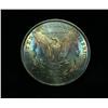 Image 2 : 1887-p Rainbow Toned Morgan Dollar Grades Choice Uncirculated ms64