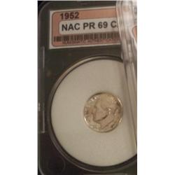 1952 Proof-69 Silver Roosevelt Dime