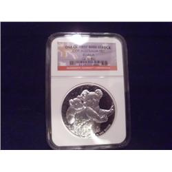 2008 1st Strike .999 Silver Australia Koala NGC Graded Gem BU $1