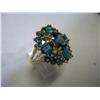 10K Gold Blue Topaz Stone Ring