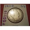 1911-D Silver Barber Half Dollar