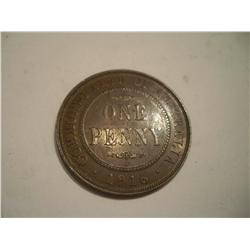 RARE 1916 Bronze Australian One Penny, Uncirculated