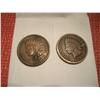 2 Indian Head Pennies, 1893, 1906