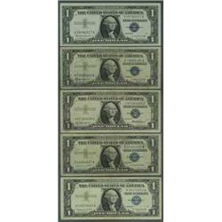 Lot of 5 Silver Certificates - Circulated