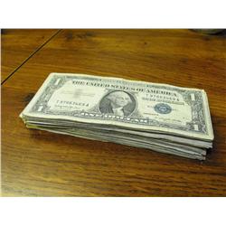 Lot of 100 SIlver Certificates Circulated