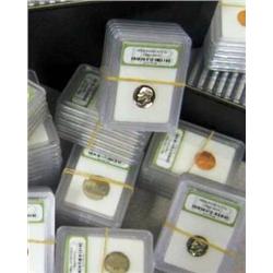 Lot of 100 Mint State 60-70 Graded Coins