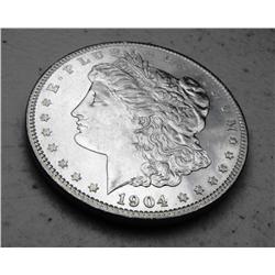 Morgan Silver Dollars 1902-O & 1904-O BU