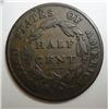 Image 2 : 1826 half cent nice color F/VF