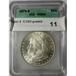 1879S Morgan $  ICG65 graded right