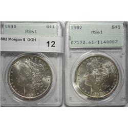 1880 and 1882 Morgan $  OGH PCGS61