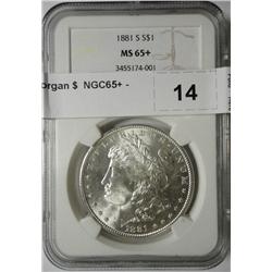 1881S Morgan $  NGC65+
