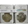 Image 1 : 1921D and 1921S Morgan $ NGC62