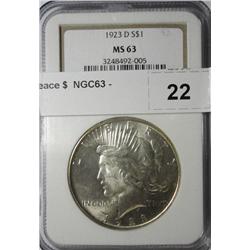 1923D Peace $  NGC63