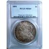 Image 1 : 1891 Morgan $  PCGS64 toned