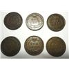 Image 2 : 6 coin lot nice color VF or better Indian pennys.The key is the VF 1886 GS bid =