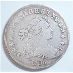 1798 Bust $  F/VF cleaned