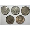 Image 1 : 5 Circulated avg VG/F 1921 Peace $. Nice lot to make some lower graded sets