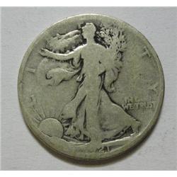 1921 Walker half $ AG3  Full date but weak