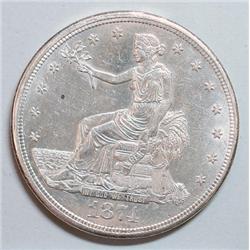 1874S Trade $  MS61/62.  MS60 GS bid = $925