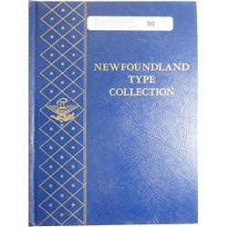 Newfoundland Type book with following coins:1880 lo 0 cent XF-1943 cent XF-1940
