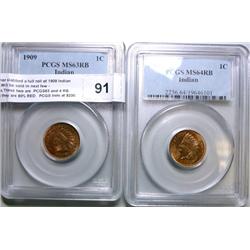 Consignor slabbed a full roll of 1909 Indian pennys.Will be sold in next few