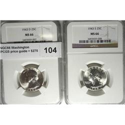 1943DS  NGC66 Washington quarter