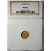 Image 1 : 1852  $1 Gold NGC62