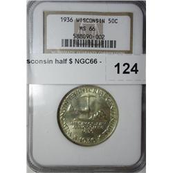 1936 Wisconsin half $ NGC66