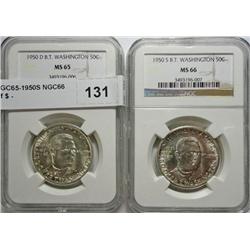 1950D NGC65-1950S NGC66  BTW half $