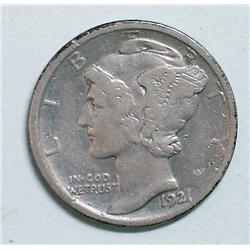 1921D Mercury dime original undipped VF/XF  RARE coin