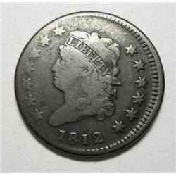 1812 large penny Fine nice color and planchet