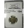 Image 1 : 1937D 3 leg Buffalo nickel  NGC AU cleaned.Does not look cleaned