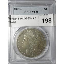 1892S  Morgan $ PCGS35