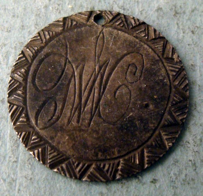 1885 Love Token with Monogram GWC Fancy Engraving