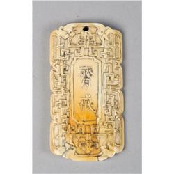 A Fine Chinese Carved Ivory Pendant