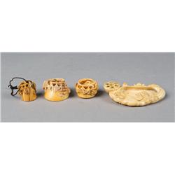 (4) Chinese Carved Ivories