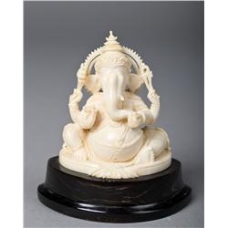 Indian Carved Ivory of Lord Ganesha