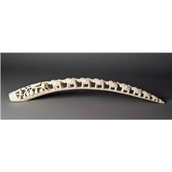 Chinese Carved Ivory Elephant Grouping