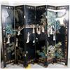 Image 1 : Chinese Polychromed Carved Lacquered Screen