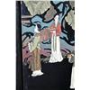 Image 3 : Chinese Polychromed Carved Lacquered Screen