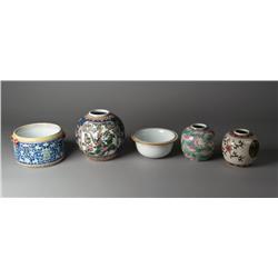 (4) Chinese Famille Rose Porcelain Jars