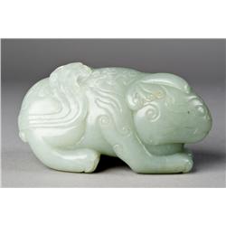 Chinese Pale Celadon Jade Carving