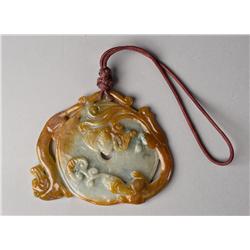 Chinese Carved Jadeite Bi-Dish
