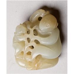 A Fine Chinese Qing Carved Jade Toggle