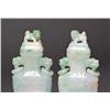 Image 2 : Pr. Chinese Qing Carved Jadeite Vase with Stand